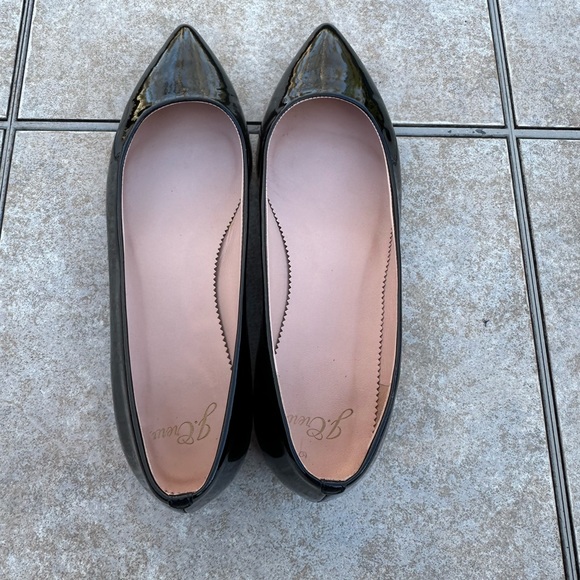 J.Crew Pointy Toe Flat in Black Paten - Picture 5 of 13